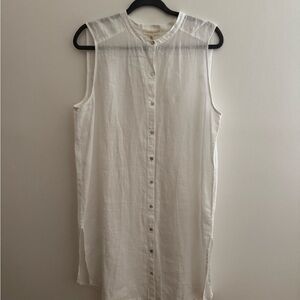 Eileen Fisher Organic Linen Tunic Blouse